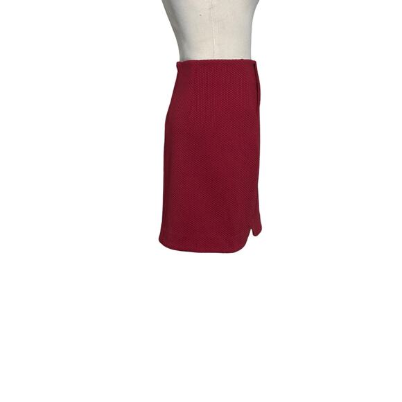 Lauren Conrad red textured pencil skirt size 2 - Picture 9 of 12